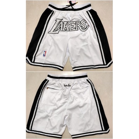 Men's Los Angeles Lakers White Shorts (Run Small) TULJ