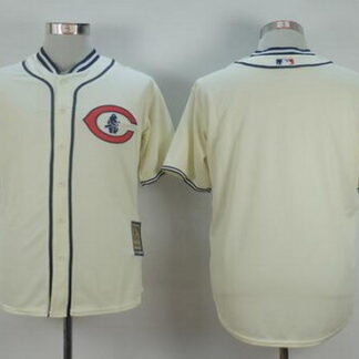 Men's Chicago Cubs Blank Cream 1929 Majestic Cooperstown Collection Throwback Jersey