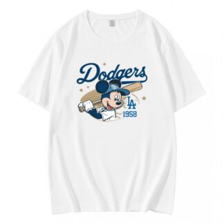 Mickey Mouse Dodgers 1958 Baseball T-Shirt