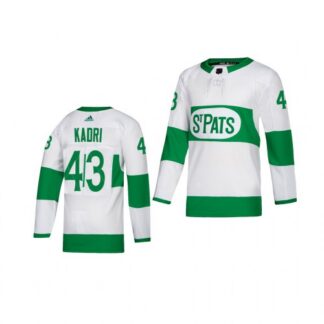 Adidas Toronto Maple Leafs #43 Nazem Kadri White 2019 St. Patrick’s Day Authentic Player Stitched Youth NHL Jersey