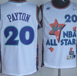 NBA 1995 All-Star #20 Gary Payton White Swingman Throwback Jersey