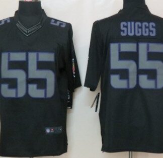 Nike Baltimore Ravens #55 Terrell Suggs Black Impact Limited Jersey