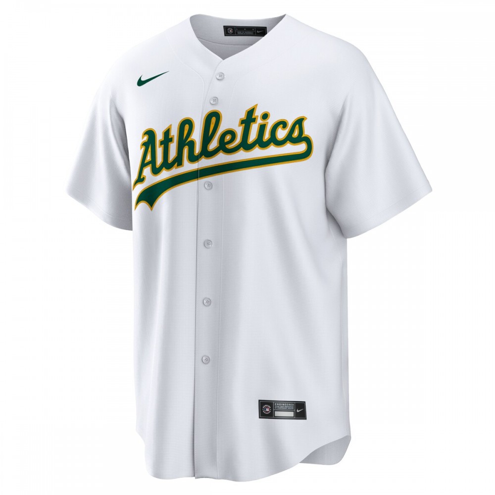Oakland Athletics Nike Home Blank Replica Jersey - White - Image 2