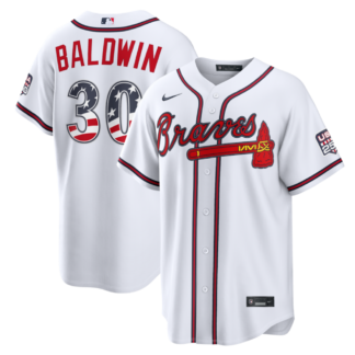 Drake Baldwin Atlanta Braves Nike USA 250 Fourth of July Home Stadium Jersey - White
