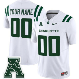 Youth Charlotte 49ers White 2025 Vapor F.U.S.E. Limited Custom Jersey