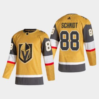 Vegas Golden Knights #88 Nate Schmidt Men’s Adidas 2020-21 Authentic Player Alternate Stitched NHL Jersey Gold