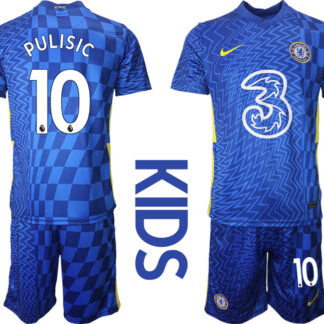 Youth 2021-2022 Club Chelsea FC home blue 10 Nike Soccer Jerseys