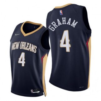 Nike New Orleans Pelicans #4 Devonte Graham Youth 2021-22 75th Diamond Anniversary NBA Jersey Navy Youth