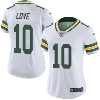 Nike Green Bay Packers #10 Jordan Love White Women’s Stitched NFL Vapor Untouchable Limited Jersey