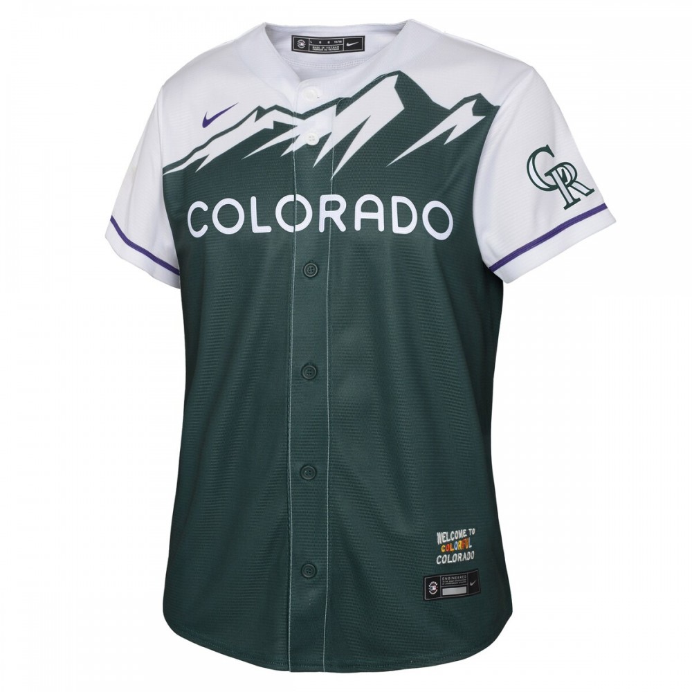 Charlie Blackmon Colorado Rockies Nike Youth 2022 City Connect Replica Player Jersey - Green - Image 2
