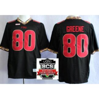 Florida State Seminoles (FSU) 80 Rashad Greene Black College Football NCAA Jerseys 2014 Vizio BCS National Champion...