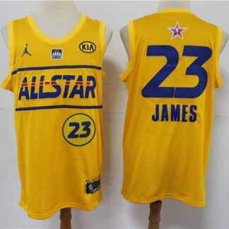 Lakers 23 Lebron James Yellow 2021 NBA All-Star Jordan Brand Swingman Jersey