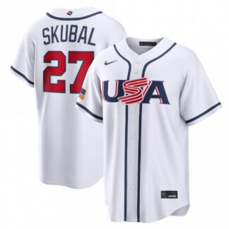 Tarik Skubal USA Baseball Nike 2026 World Baseball Classic Home Stadium Jersey - White