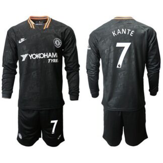 Chelsea #7 Kante Third Long Sleeves Soccer Club Jersey