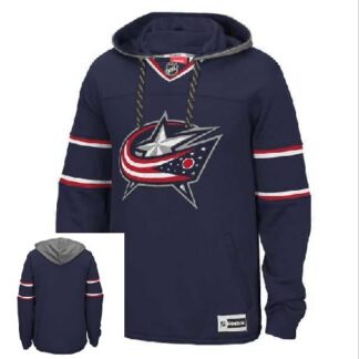 Customized Men's Blue Jackets Any Name & Number Navy Blue Stitched Hoodie