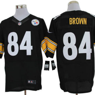 Size 60 4XL-Antonio Brown Pittsburgh Steelers #84 Black Stitched Nike Elite NFL Jerseys