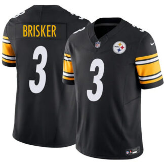 Men's Pittsburgh Steelers #3 Jaquan Brisker Black 2025 F.U.S.E. Vapor Limited Stitched Football Jersey