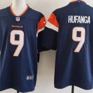 Men's Denver Broncos #9 Talanoa Hufanga Limited Navy Nike Vapor Stitched Jersey