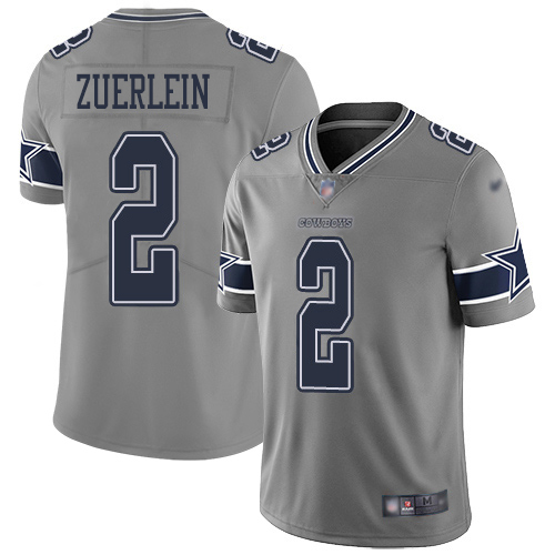 Nike Dallas Cowboys #2 Greg Zuerlein Gray Men’s Stitched NFL Limited Inverted Legend Jersey