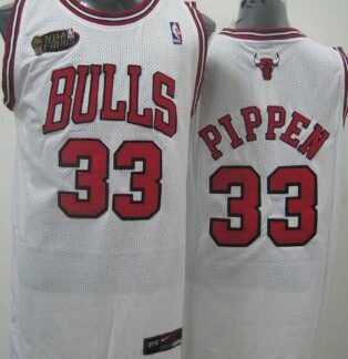 Chicago Bulls #33 Scottie Pippen White Swingman Jersey