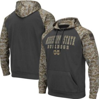 Men's Mississippi State Bulldogs Gray Camo Pullover Hoodie