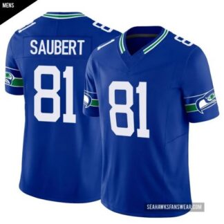 Men & Women & Youth Seattle Seahawks #81 Eric Saubert Royal 2025 F.U.S.E. Vapor Throwback Limited Stitched Jersey