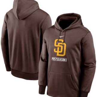 Men's San Diego Padres Nike Brown 2020 Postseason Collection Pullover Hoodie