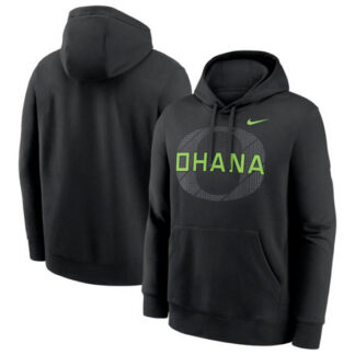 Men's Oregon Ducks Black Basketball Ohana Club Fleece Hoodie