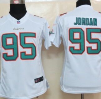 Nike Miami Dolphins #95 Dion Jordan 2013 White Limited Womens Jersey