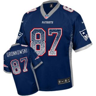 Nike New England Patriots #87 Rob Gronkowski Navy Blue Team Color Youth Stitched NFL Elite Drift Fashion Jersey