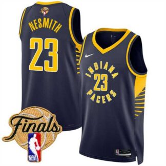 Men's Indiana Pacers #23 Aaron Nesmith Navy 2025 Finals Icon Edition Stitched Jersey Dzhi