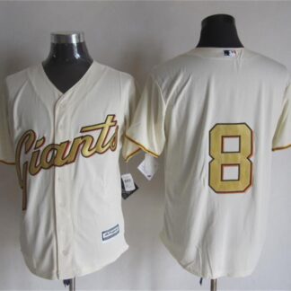 Majestic San Francisco Giants #8 Hunter Pence Cream MLB Stitched Jerseys