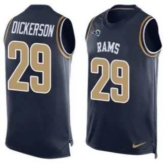 Rams #29 Eric Dickerson Navy Blue Team Color Men's Stitched NFL Limited Tank Top Jersey