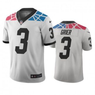 Carolina Carolina Panthers #3 Will Grier White Vapor Limited City Edition NFL Jersey