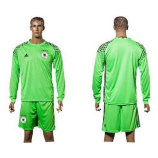 Germany Blank Green Goalkeeper Long Sleeves Soccer Country Jersey