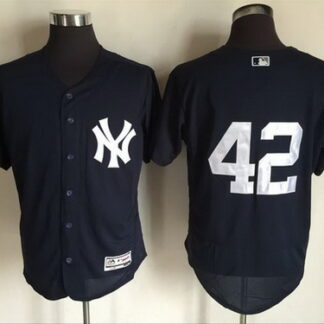 Men's New York Yankees #42 Mariano Rivera Retired Navy Blue 2016 Flexbase Majestic Baseball Jersey
