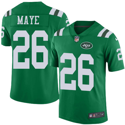 Nike New York Jets #26 Marcus Maye Green Men’s Stitched NFL Limited Rush Jersey