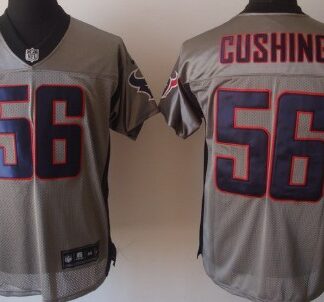 Nike Houston Texans #56 Brian Cushing Gray Shadow Elite Jersey