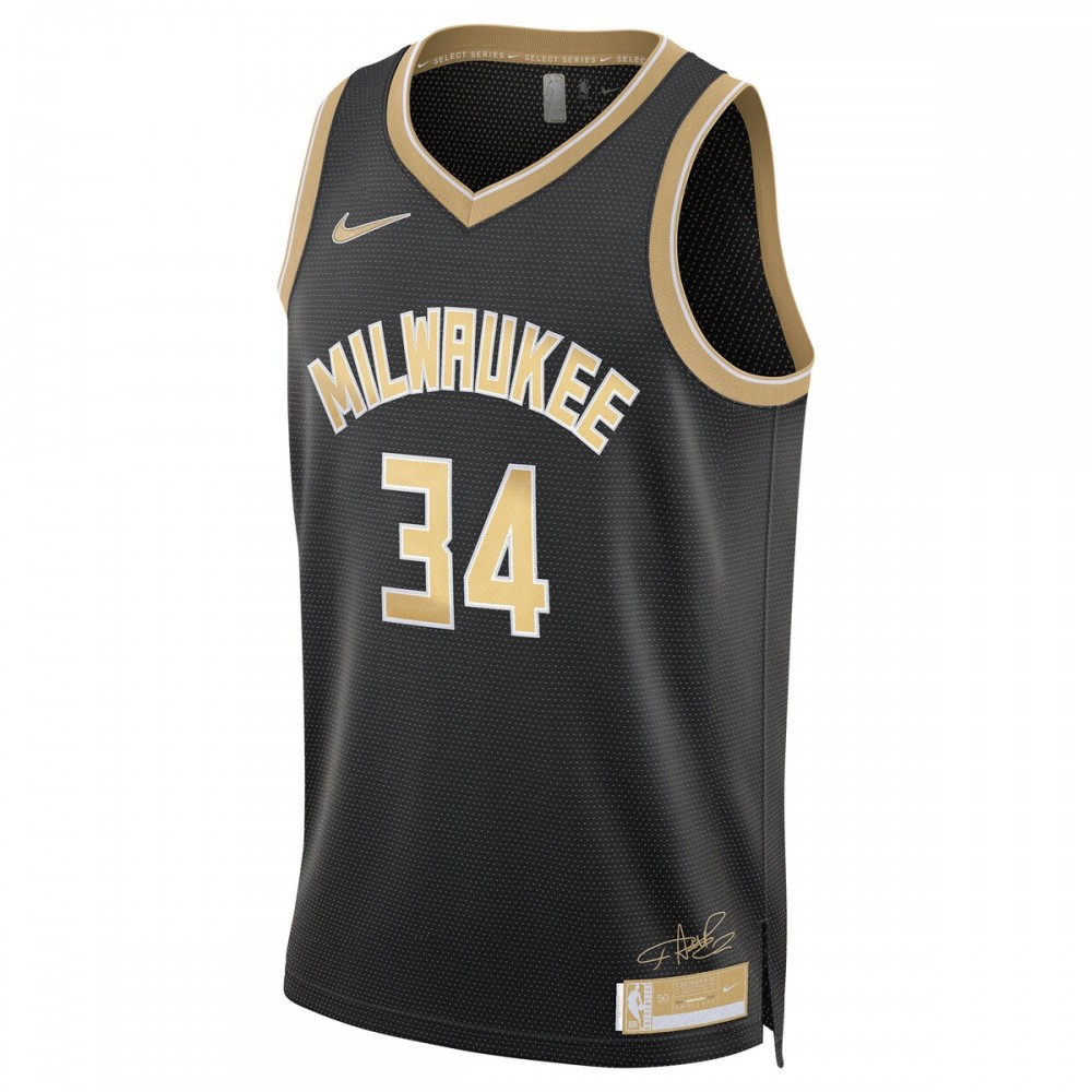 Giannis Antetokounmpo Milwaukee Bucks Nike Unisex Select Series Swingman Jersey – Black - Image 2