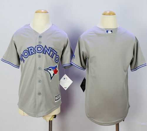 Youth Toronto Blue Jays Customized Gray New Cool Base Stitched MLB Jersey