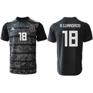 Mexico #18 A.Guardado Black Soccer Country Jersey
