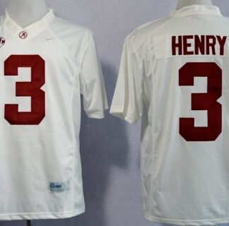 Alabama Crimson Tide #3 Derrick Henry 2013 White Limited Jerseys