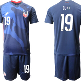 Men 2020-2021 Season National team United States away blue 19 Soccer Jersey