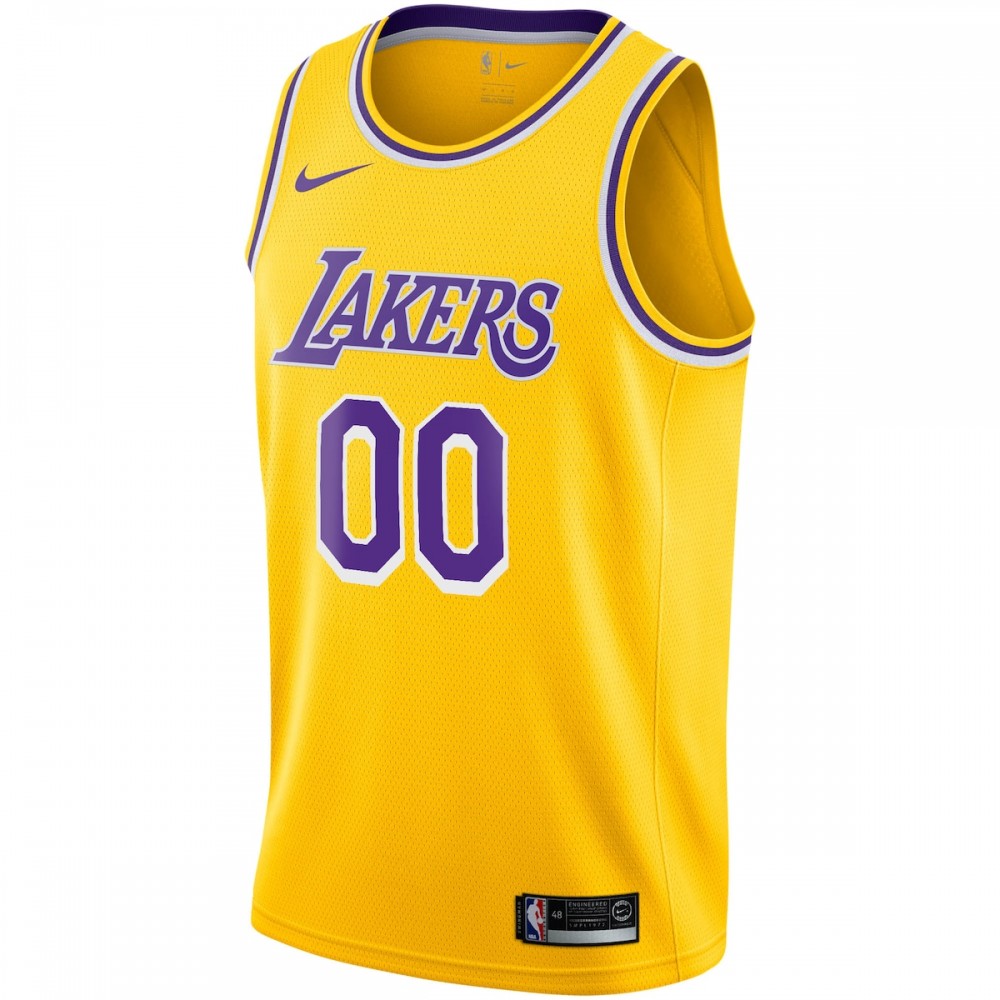 Los Angeles Lakers Nike Custom Swingman Jersey Gold - Icon Edition - Image 2
