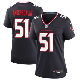 Women's Houston Texans #51 Will Anderson Jr. Navy 2024 Stitched Jersey Dzhi