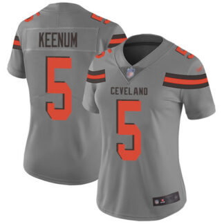 Nike Cleveland Browns #5 Case Keenum Gray Women’s Stitched NFL Limited Inverted Legend Jersey