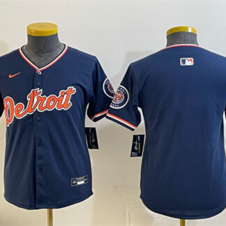 Youth Detroit Tigers Blank Navy 2026 Alternate Vapor Premier Limited Stitched Baseball Jersey