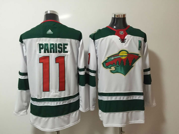 Minnesota Wild #11 Zach Parise White Adidas Stitched Jersey