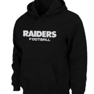 Oakland Raiders Authentic font Pullover Hoodie Black
