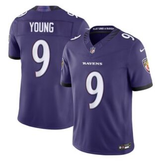 Youth Baltimore Ravens #9 Zion Young Purple 2026 NFL Draft Vapor F.U.S.E. Limited Jersey